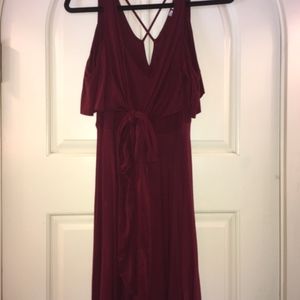 Burgundy Skater Dress
